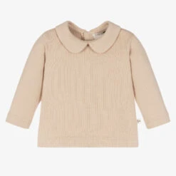 1 + In The Family Beige Cotton Baby Top