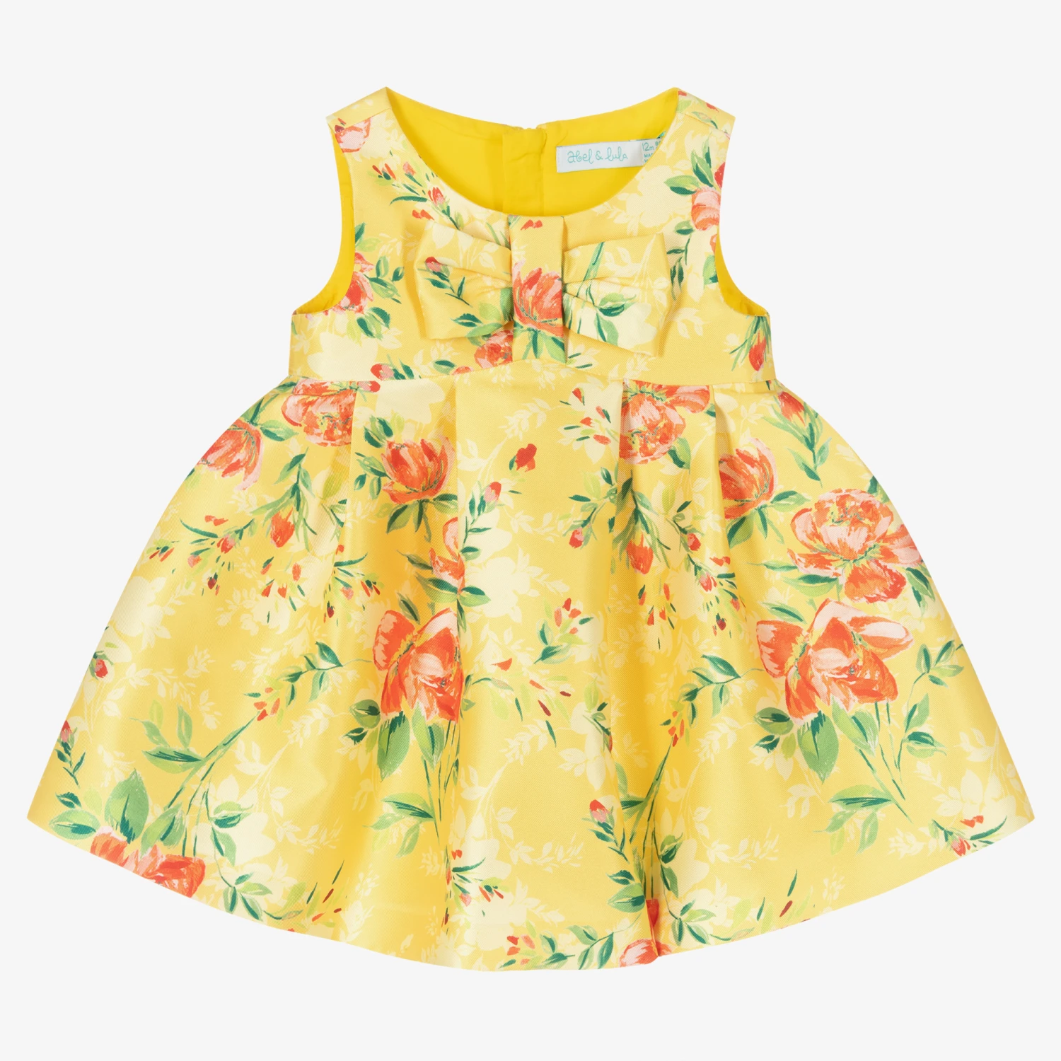 Abel & Lula Baby Girls Yellow Floral Dress 1 Abel & Lula Baby Girls Yellow Floral Dress