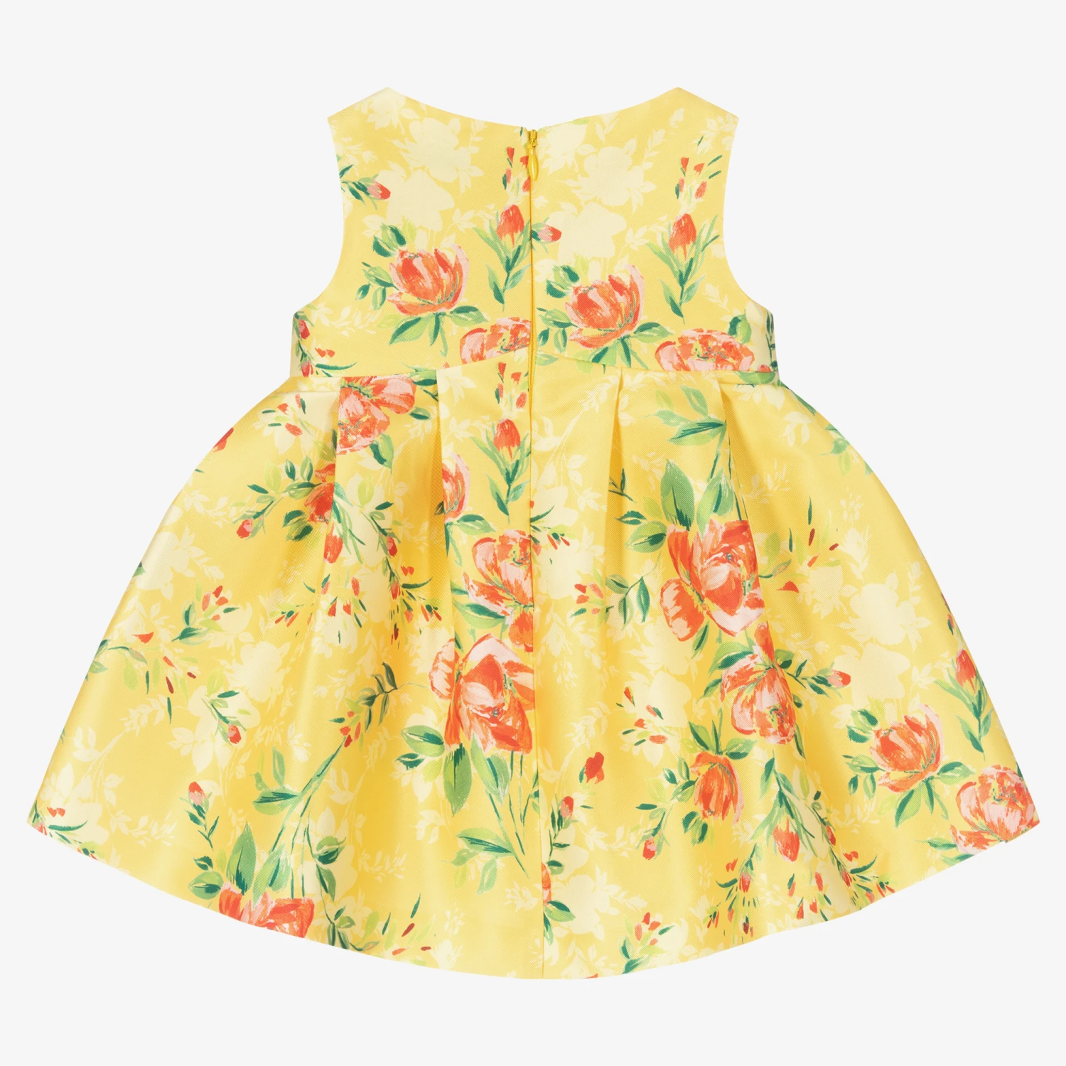 Abel & Lula Baby Girls Yellow Floral Dress 2 Abel & Lula Baby Girls Yellow Floral Dress - Image 2