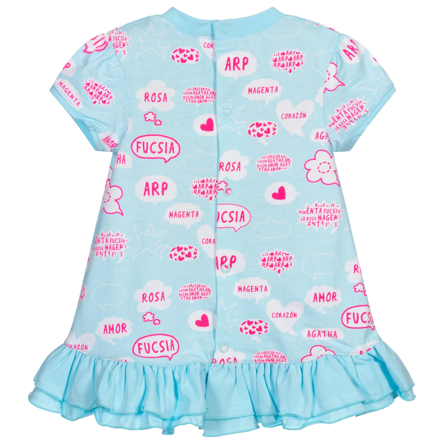 Agatha Ruiz De La Prada Blue Cotton Jersey Dress 2 Agatha Ruiz De La Prada Blue Cotton Jersey Dress - Image 2