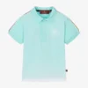 AIGNER Baby Boys Blue Cotton Polo Shirt