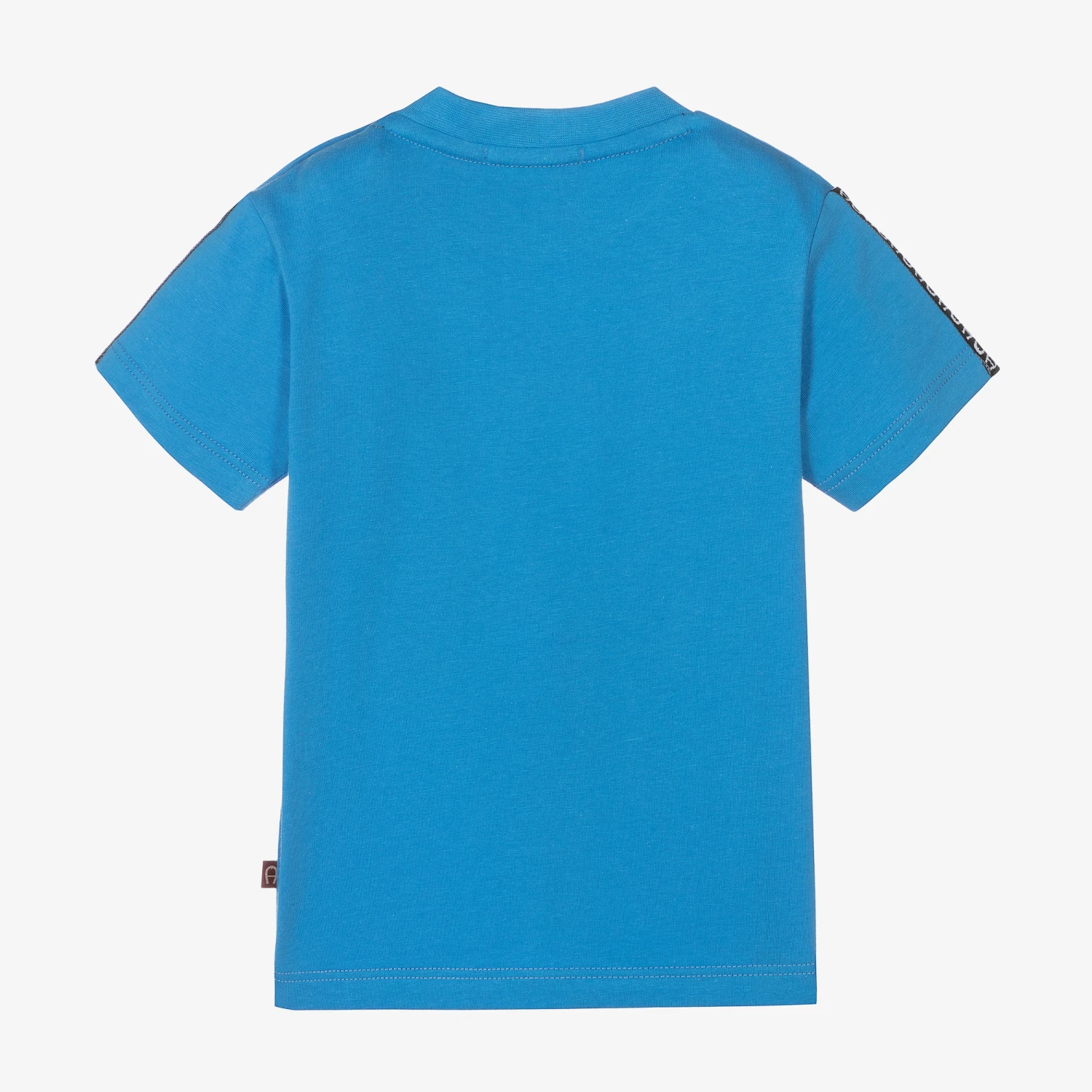 AIGNER Baby Boys Blue Cotton T-Shirt 2 AIGNER Baby Boys Blue Cotton T-Shirt - Image 2