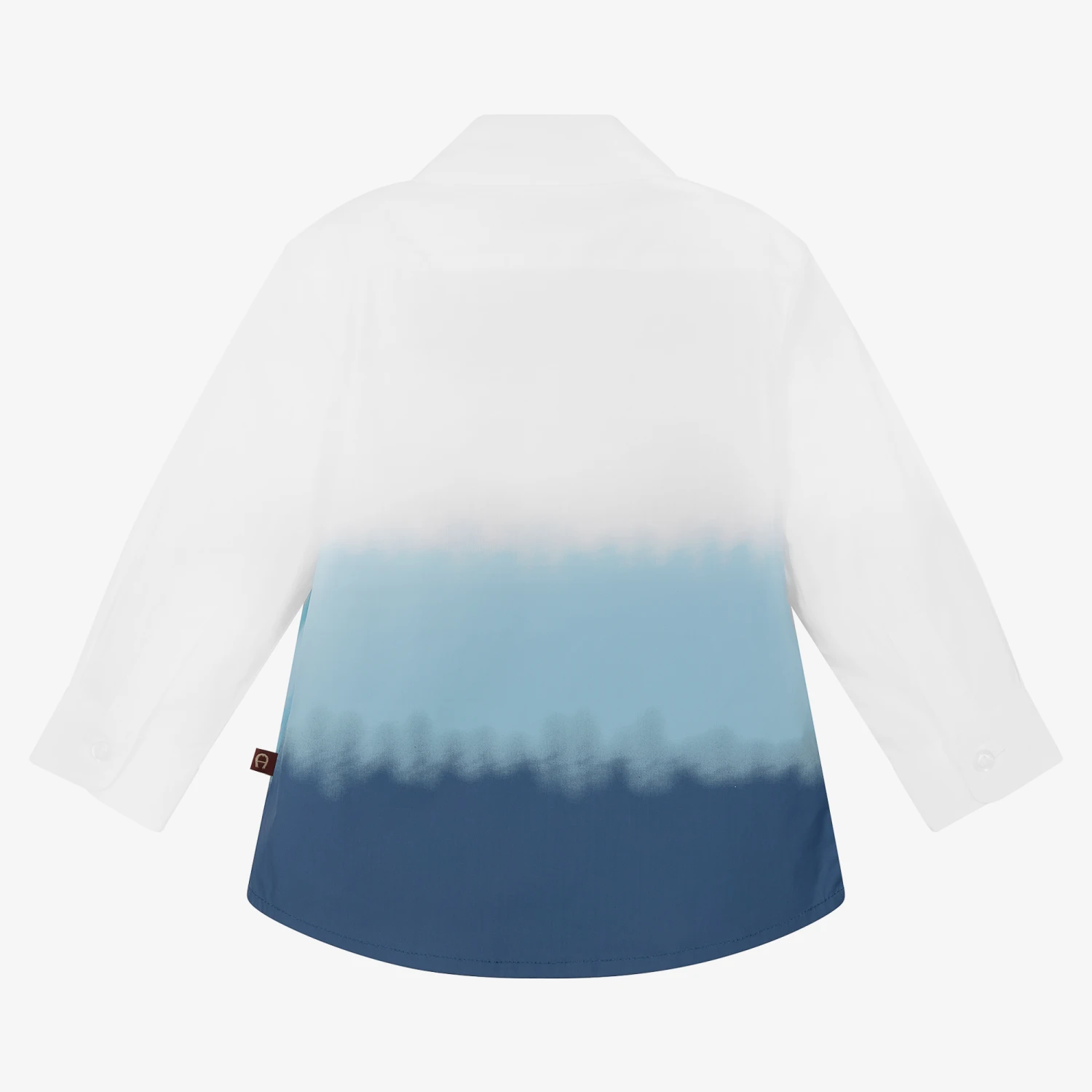 AIGNER Baby Boys Blue & White Tie-Dye Shirt 3 AIGNER Baby Boys Blue & White Tie-Dye Shirt - Image 3