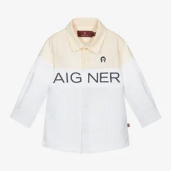 AIGNER Baby Boys Blue & Yellow Shirt