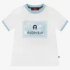 AIGNER Baby Boys White Cotton T-Shirt