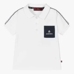 AIGNER Baby Boys White Polo Shirt