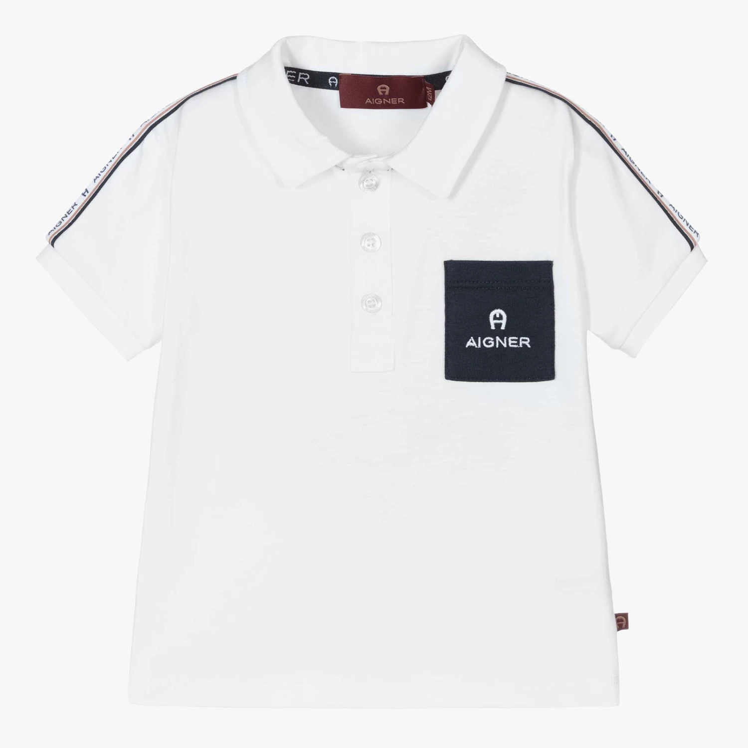 AIGNER Baby Boys White Polo Shirt 1 AIGNER Baby Boys White Polo Shirt