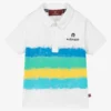 AIGNER Baby Boys White Spray Paint Polo Shirt
