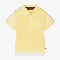 AIGNER Baby Boys Yellow Cotton Polo Shirt