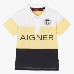AIGNER Baby Boys Yellow Polo Shirt