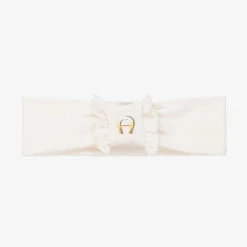 AIGNER Baby Girls Ivory Pima Cotton Headband