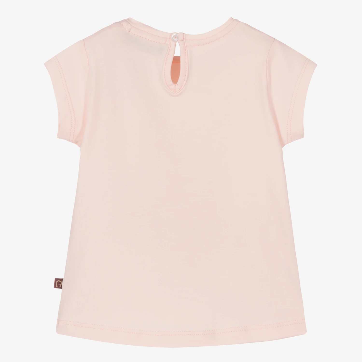 AIGNER Baby Girls Pink Bow Logo T-Shirt 2 AIGNER Baby Girls Pink Bow Logo T-Shirt - Image 2