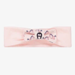 AIGNER Baby Girls Pink Cotton Logo Headband