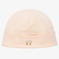 AIGNER Baby Girls Pink Pima Cotton Hat