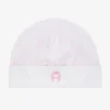 AIGNER Baby Girls Pink Pima Cotton Logo Hat
