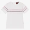 AIGNER Baby Girls White & Pink Glitter Logo T-Shirt