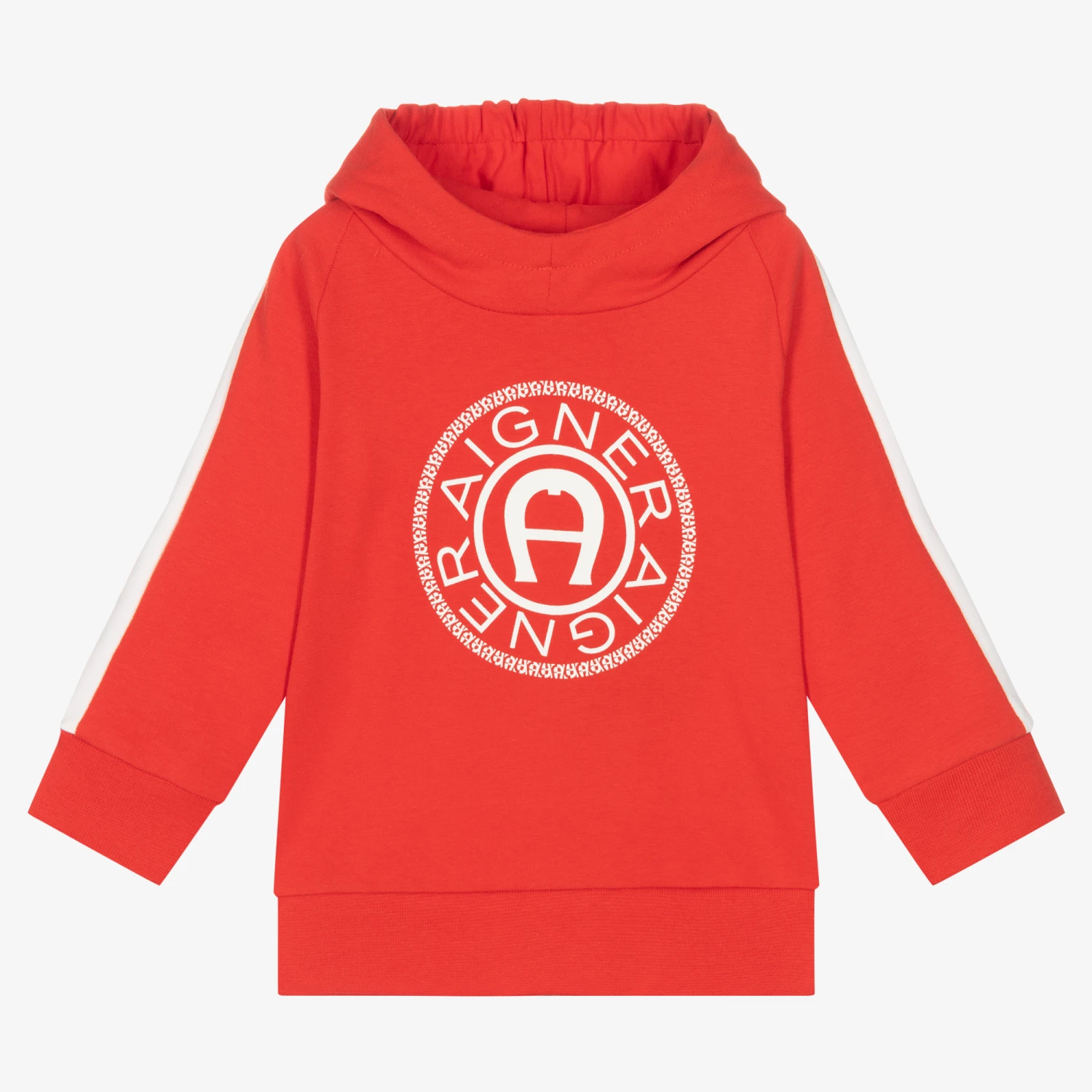 AIGNER Boys Red Cotton Logo Hoodie 1 AIGNER Boys Red Cotton Logo Hoodie