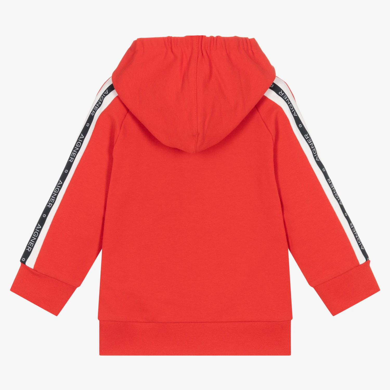 AIGNER Boys Red Cotton Logo Hoodie 2 AIGNER Boys Red Cotton Logo Hoodie - Image 2
