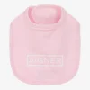 AIGNER Girls Pale Pink Pima Cotton Logo Bib