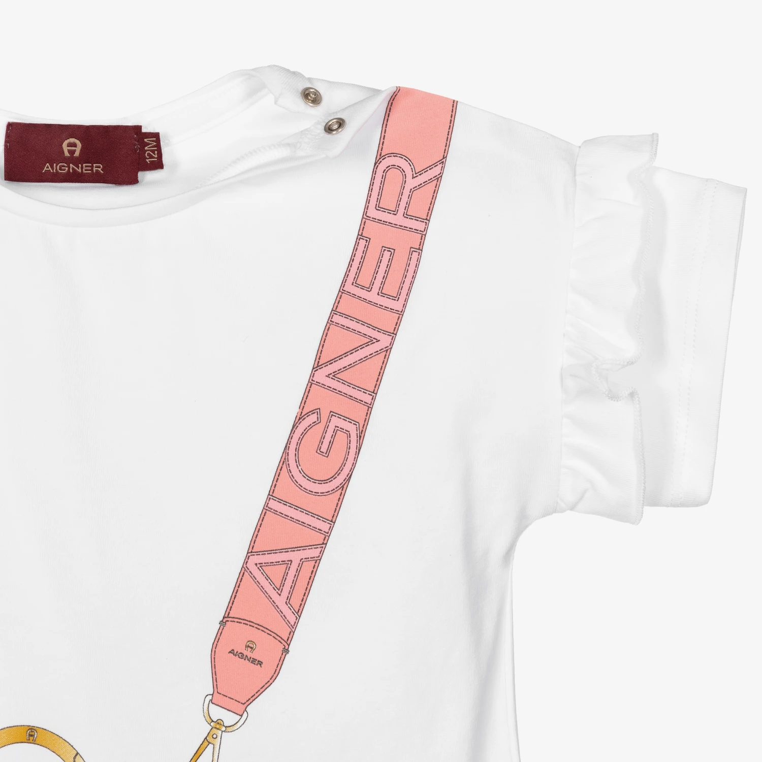 AIGNER White Bag Print Baby T-Shirt 4 AIGNER White Bag Print Baby T-Shirt - Image 4