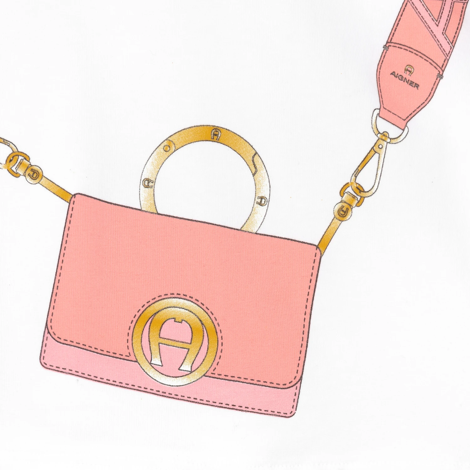 AIGNER White Bag Print Baby T-Shirt 3 AIGNER White Bag Print Baby T-Shirt - Image 3