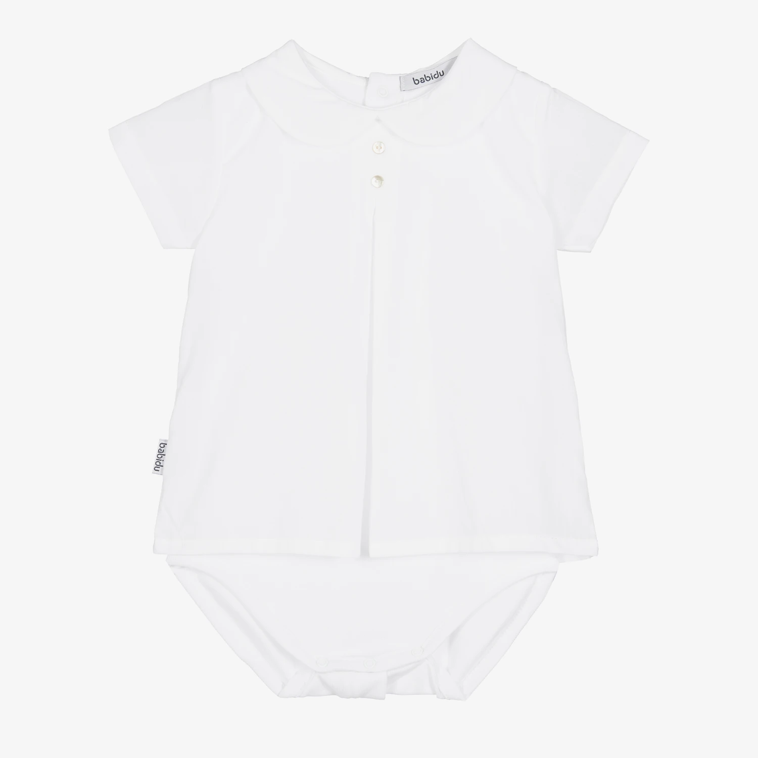 Babidu Baby White Bodysuit Shirt 1 Babidu Baby White Bodysuit Shirt