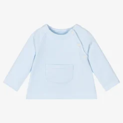 Babidu Blue Cotton Jersey Baby Top