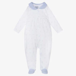 Babidu Boys White Cotton Babygrow