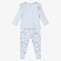 Babidu Girls Blue 2 Piece Babygrow