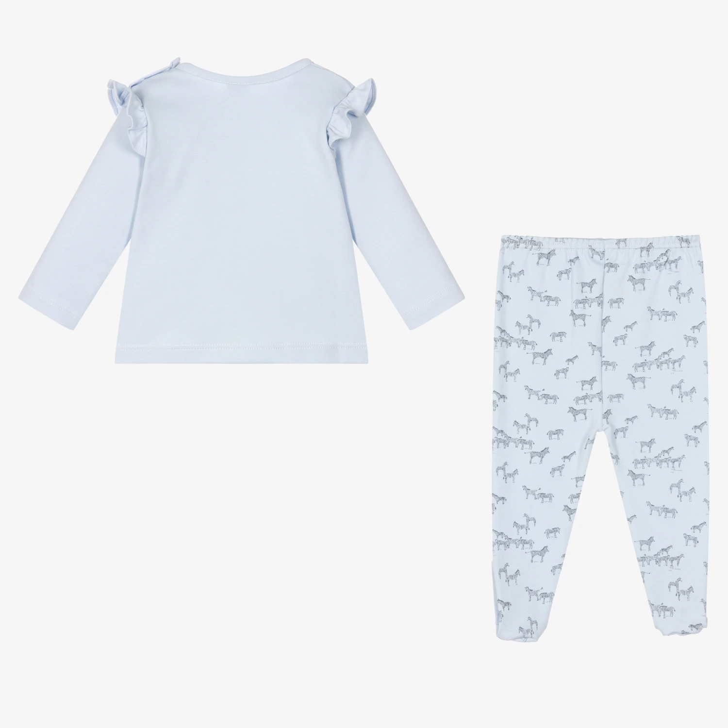 Babidu Girls Blue 2 Piece Babygrow 3 Babidu Girls Blue 2 Piece Babygrow - Image 3