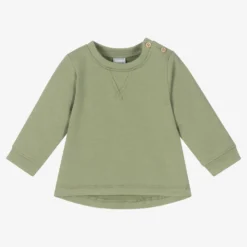 Babidu Green Cotton Baby Sweatshirt