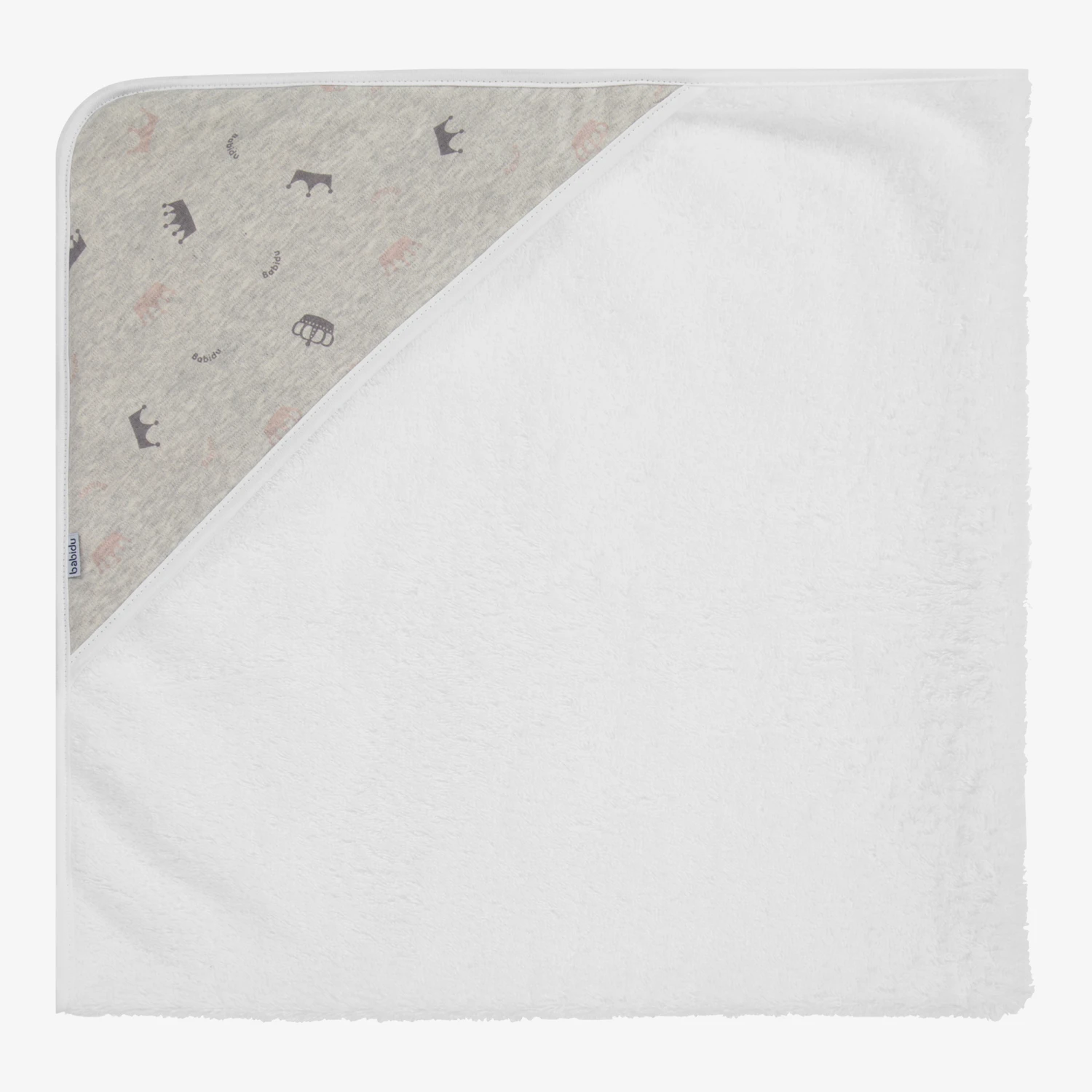 Babidu White & Grey Towel (96cm) 3 Babidu White & Grey Towel (96cm) - Image 3