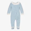 Beatrice & George Blue Knitted Wool & Cashmere Babygrow