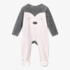 Boboli Pink Penguin Velour Babygrow