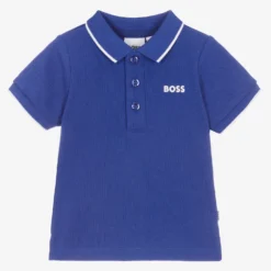 BOSS Baby Boys Blue Logo Polo Shirt