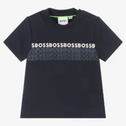 BOSS Baby Boys Navy Blue Logo T-Shirt