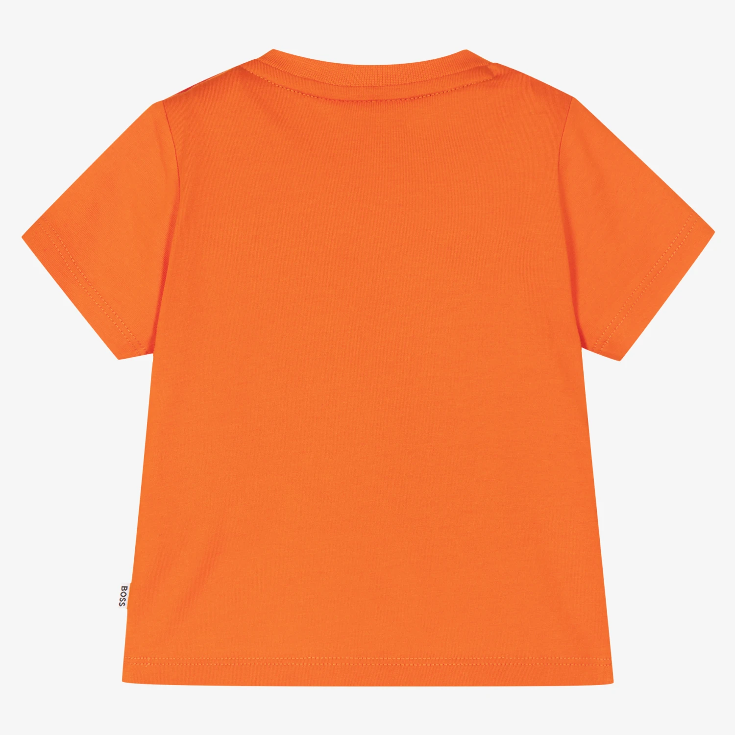 BOSS Baby Boys Orange Cotton Logo T-Shirt 2 BOSS Baby Boys Orange Cotton Logo T-Shirt - Image 2