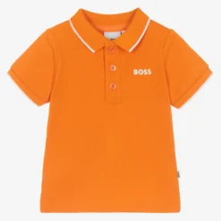 BOSS Baby Boys Orange Logo Polo Shirt