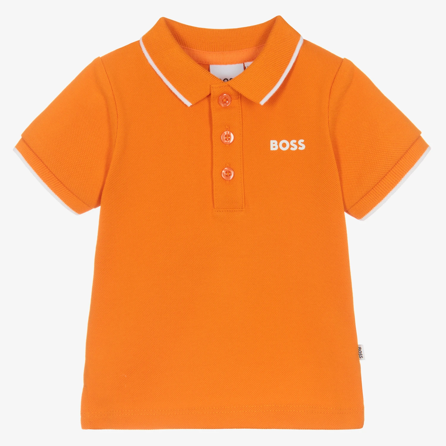 BOSS Baby Boys Orange Logo Polo Shirt 1 BOSS Baby Boys Orange Logo Polo Shirt