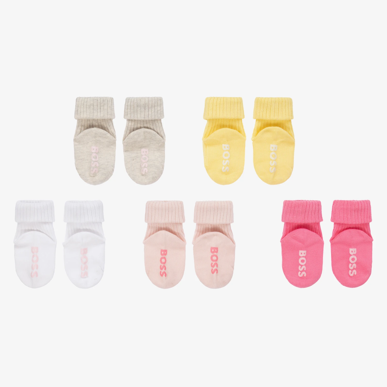 BOSS Baby Girls Cotton Socks (5 Pack) 2 BOSS Baby Girls Cotton Socks (5 Pack) - Image 2