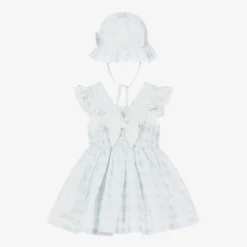 Caramelo Kids Baby Girls Blue Check Dress Set -BloomBabe Cloth Store caramelo kids baby girls blue check dress set 493821 faed91cfcb15468fb5a2f7066bfb188e4e163224