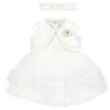 Caramelo Kids Baby Girls Ivory Dress Set