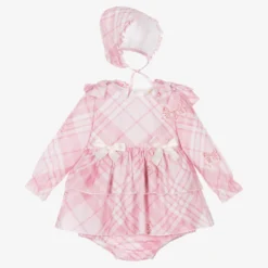 Caramelo Kids Baby Girls Pink Dress Set