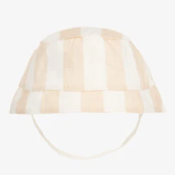 Caramelo Kids Beige Candy Stripe Baby Sun Hat