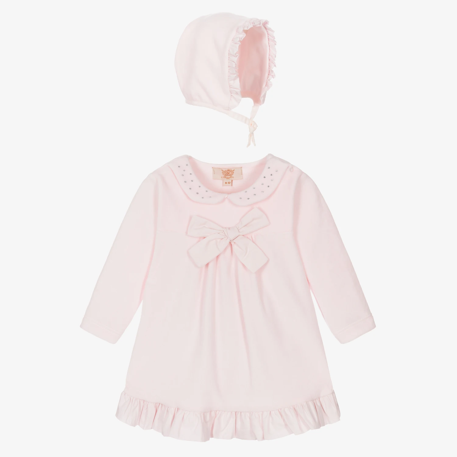 Caramelo Kids Pink Velour Dress Set 1 Caramelo Kids Pink Velour Dress Set