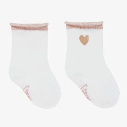 Carrement Beau Carrément Beau Baby Girls White Cotton Socks
