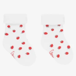 Carrement Beau Carrément Beau Baby White Strawberry Socks