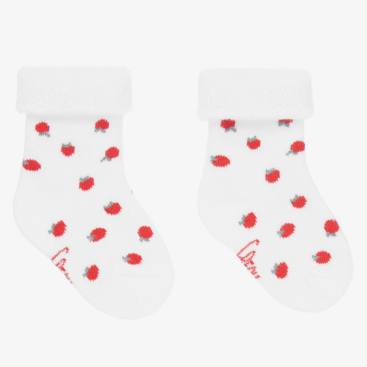 Carrement Beau Carrément Beau Baby White Strawberry Socks 1 Carrement Beau Carrément Beau Baby White Strawberry Socks