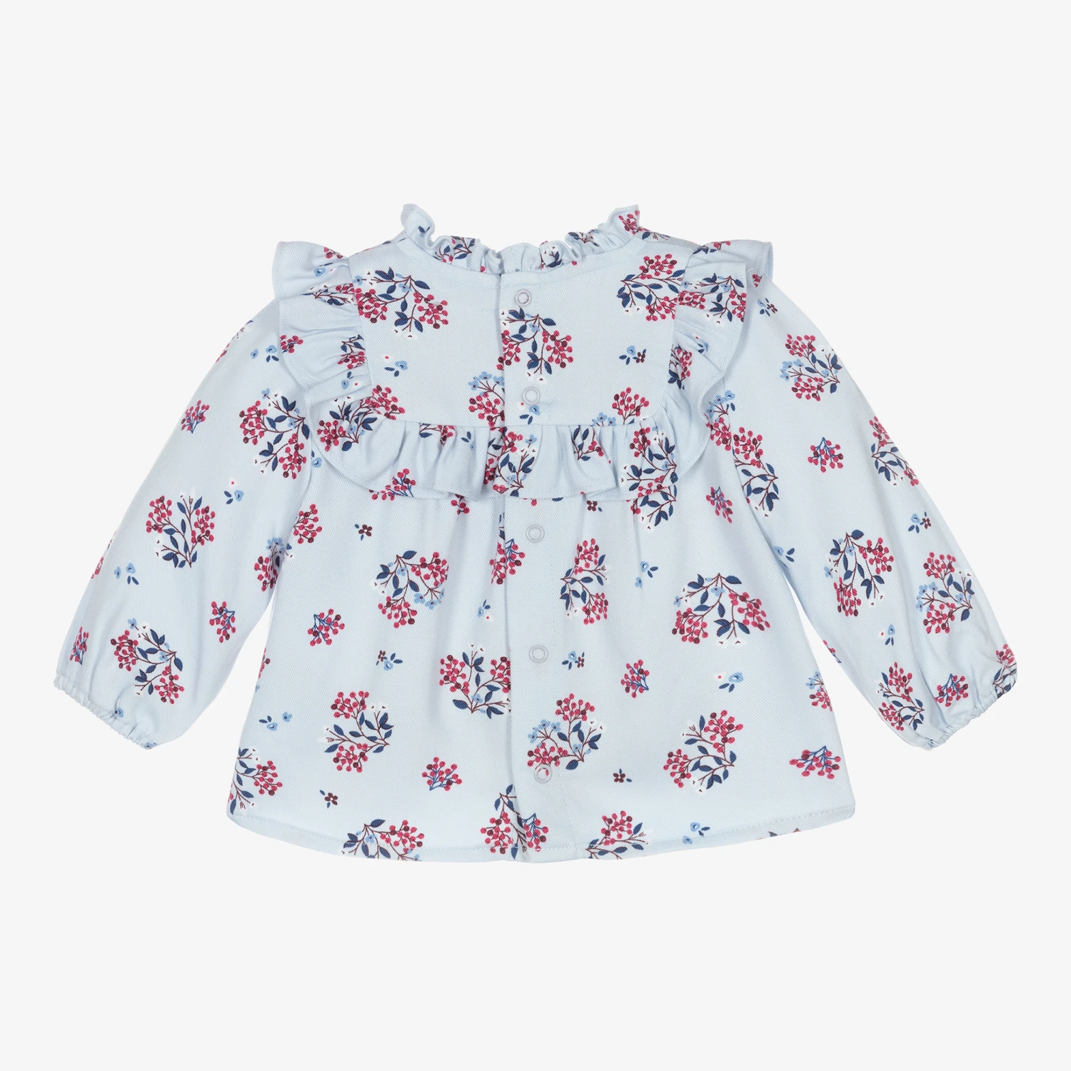 Carrement Beau Carrément Beau Blue & Pink Floral Blouse 3 Carrement Beau Carrément Beau Blue & Pink Floral Blouse - Image 3