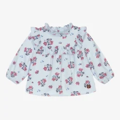 Carrement Beau Carrément Beau Blue & Pink Floral Blouse
